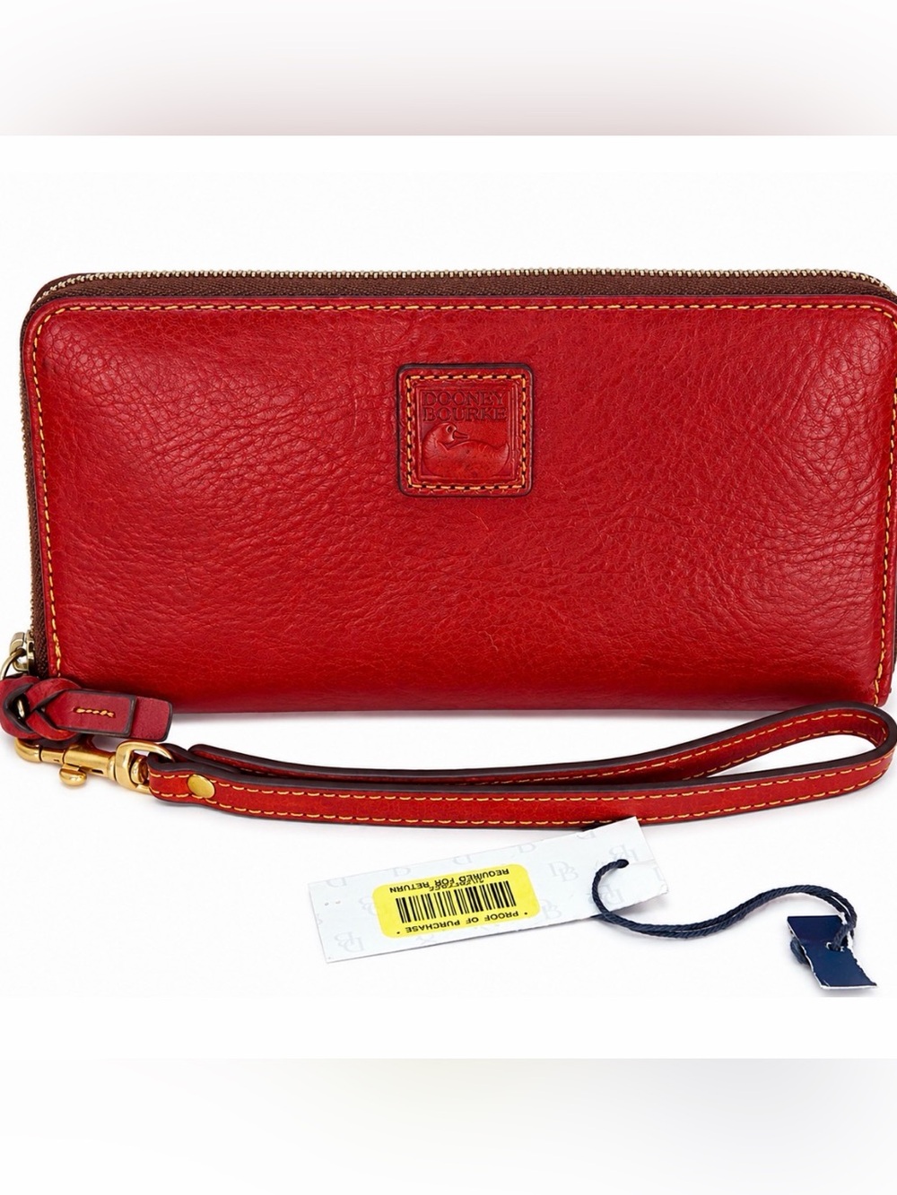 Dooney & Bourke Florentine Red Leather Zip Wristlet NWT ❤️